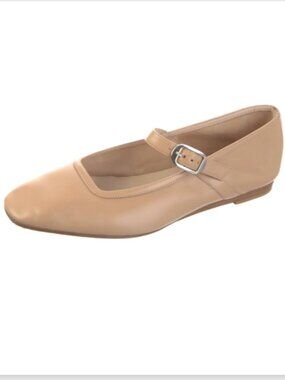 Le Monde Beryl Nude Leather Mary Jane Ballet Flats Size 38.5 (US Size 8)